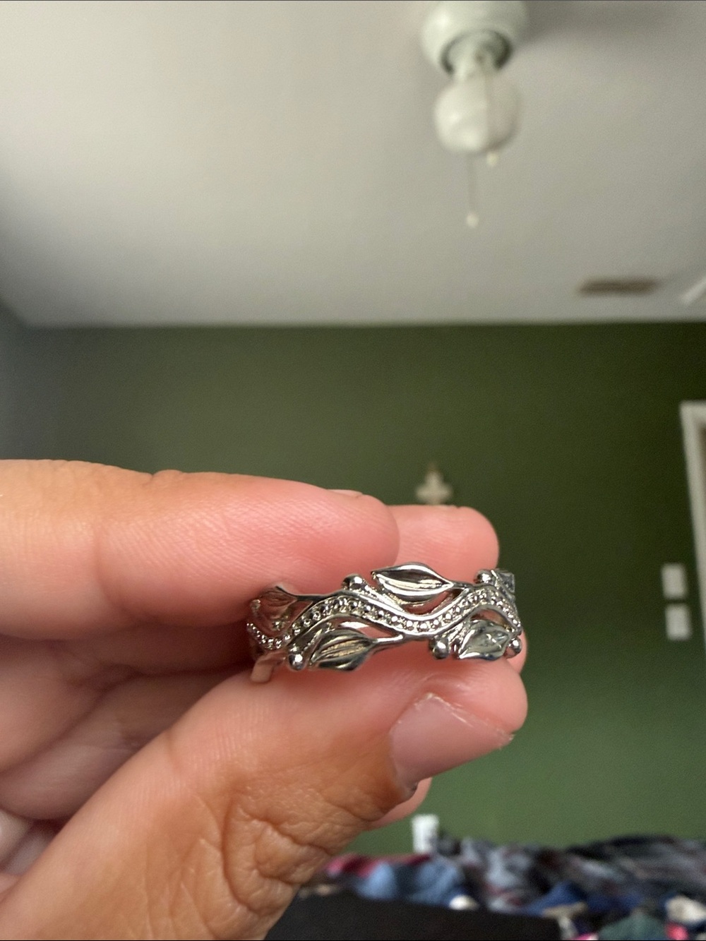 Silver Leaf Wave Women’s Ring - Sterling Style